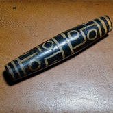 Eyes Pattern Antiquity Trade Pumtek petrified Wood Bead 57..4mm